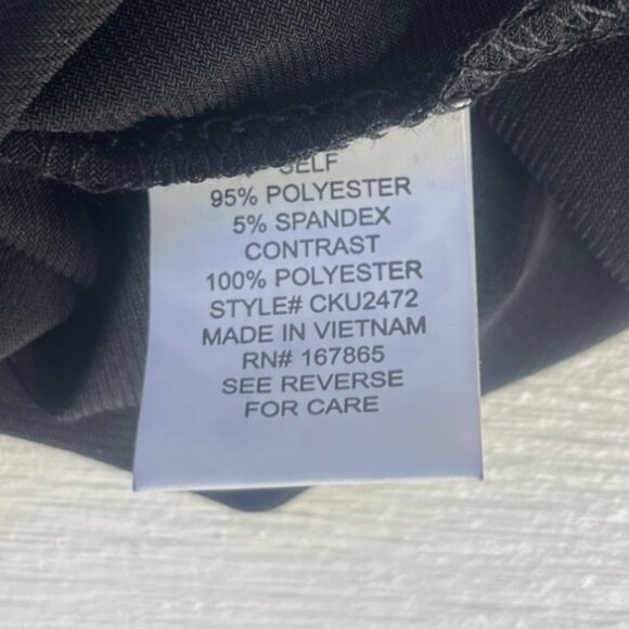 Notations Blouse Shirt Woman 1X Black Ruffle Trim New WOT - Picture 6 of 7